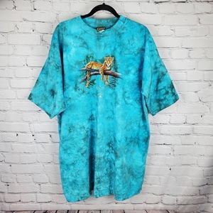 Costa Rica Tye Dye Tee with Leopard Design
